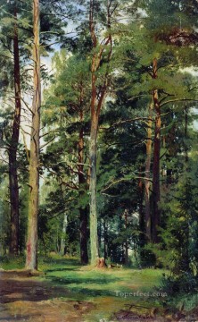 classical landscape Painting - meadow with pine trees classical landscape Ivan Ivanovich woods